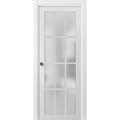 Sartodoors Pocket Interior Door, 28" x 84", White FELICIA3312PD-BEM-2884